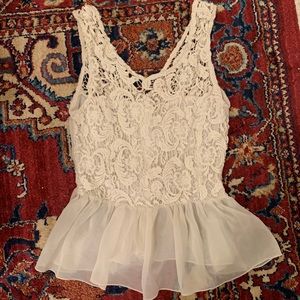 Lace Peplum Top